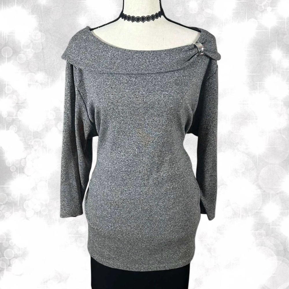 Cozy Boho Boat Neck Sweater with Buckle Accent